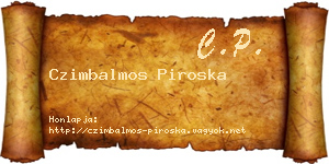 Czimbalmos Piroska névjegykártya