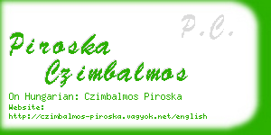 piroska czimbalmos business card